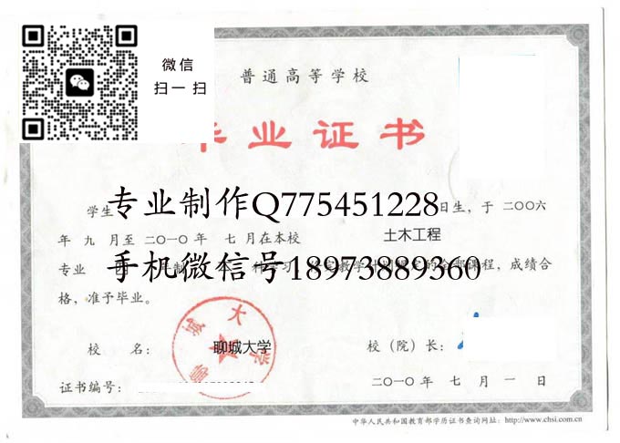 聊城大学毕业证样本全日制本科模版图片