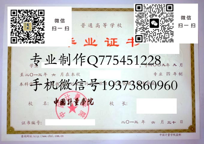 中国计量学院毕业证样本2013年全日制本科毕业证模版图片