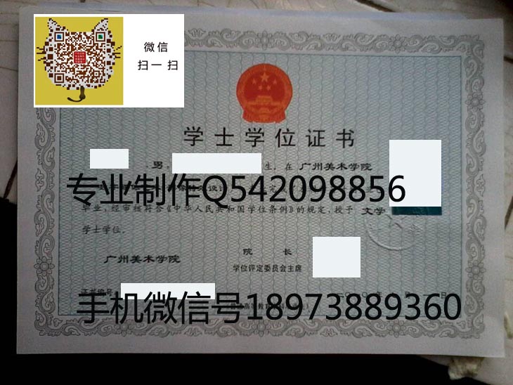 广州美术学院学位证书样本展示