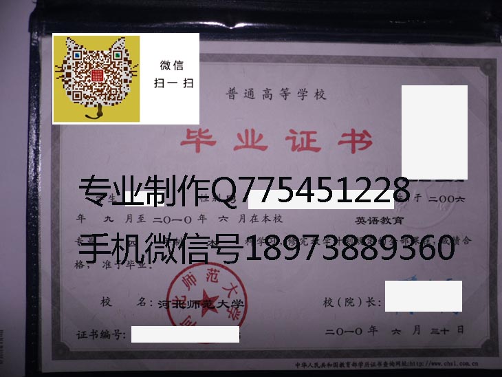 河北师范大学2010年毕业证样本