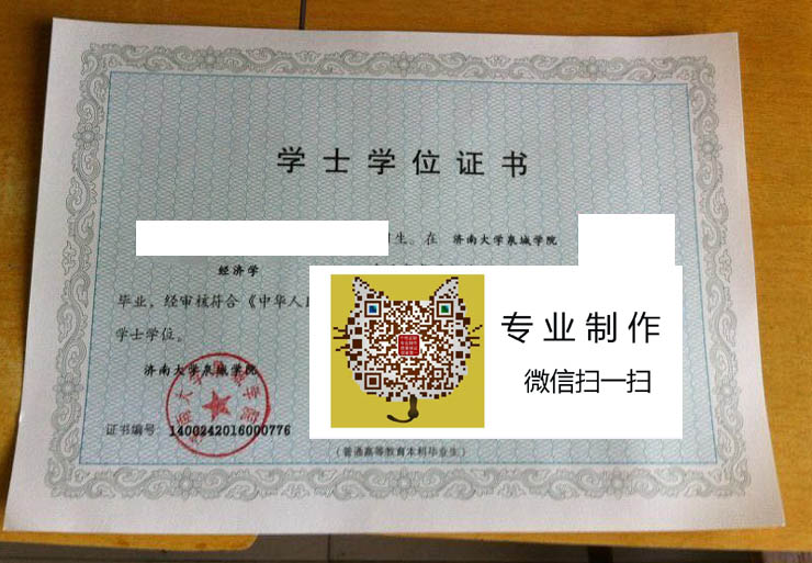 济南大学泉城学院毕业证样本
