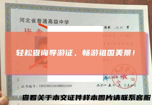 轻松查询导游证，畅游祖国美景！