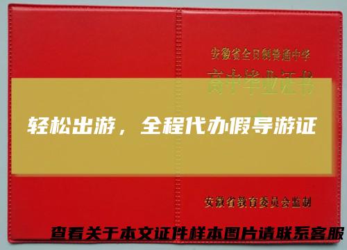 轻松出游，全程代办假导游证