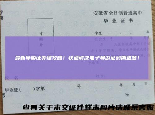 最新导游证办理攻略!快速解决电子导游证到期难题!