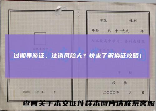 过期导游证,注销风险大?快来了解换证攻略!