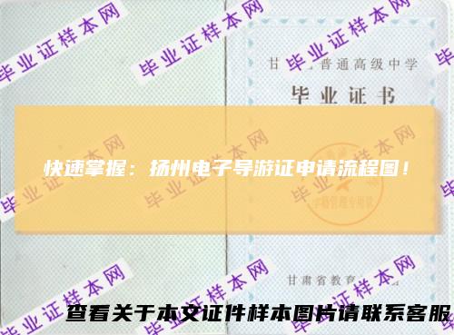 快速掌握：扬州电子导游证申请流程图！
