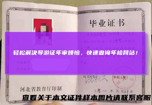 轻松解决导游证年审烦恼,快速查询年检网站!