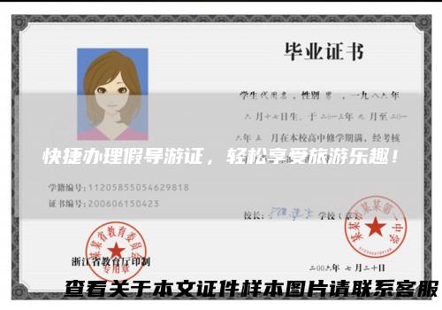 快捷办理假导游证，轻松享受旅游乐趣！