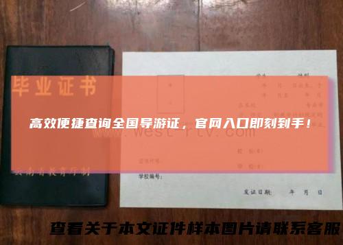 高效便捷查询全国导游证，官网入口即刻到手！
