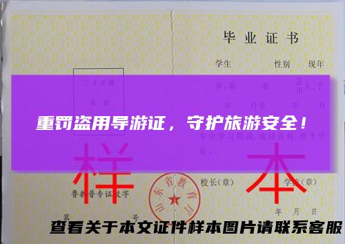 重罚盗用导游证,守护旅游安全!