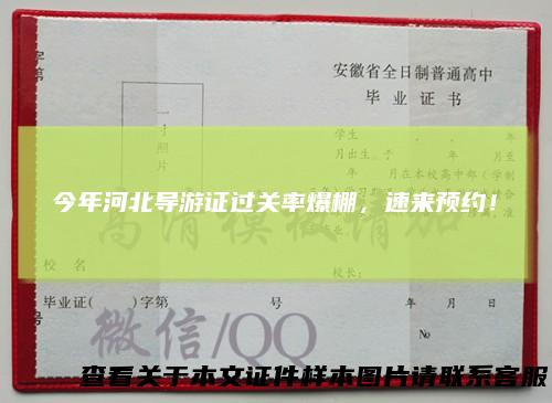 今年河北导游证过关率爆棚，速来预约！