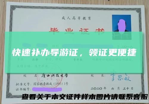 快速补办导游证，领证更便捷