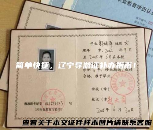 简单快捷，辽宁导游证补办指南！