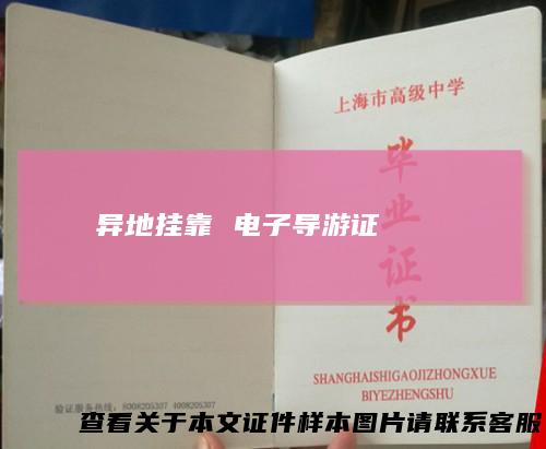 异地挂靠电子导游证輕鬆無憂