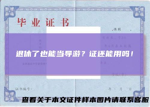 退休了也能当导游？证还能用吗！