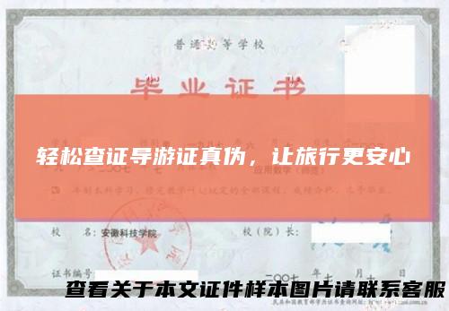轻松查证导游证真伪，让旅行更安心