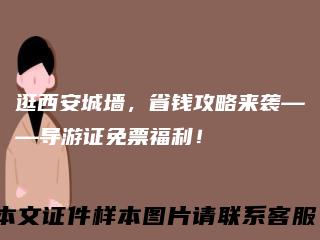 逛西安城墙，省钱攻略来袭——导游证免票福利！