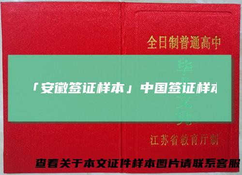 「安徽签证样本」中国签证样本