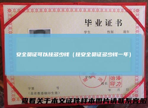 安全员证可以挂多少钱（挂安全员证多少钱一年）