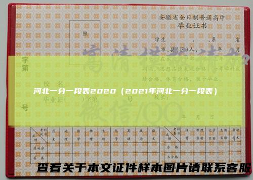 河北一分一段表2020（2021年河北一分一段表）