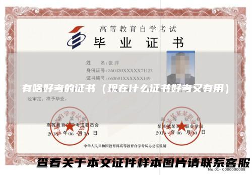 有啥好考的证书（现在什么证书好考又有用）