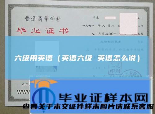 六级用英语（英语六级英语怎么说）