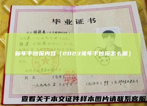 新年手抄报内容（2023兔年手抄报怎么画）