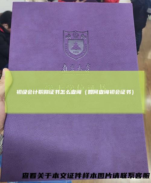 初级会计职称证书怎么查询(如何查询初会证书)