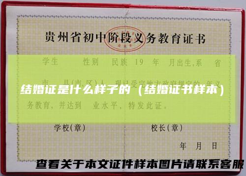 结婚证是什么样子的(结婚证书样本)