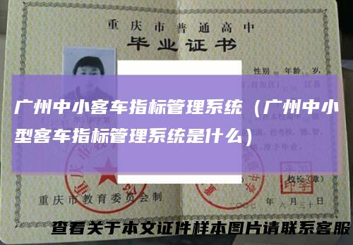 广州中小客车指标管理系统（广州中小型客车指标管理系统是什么）