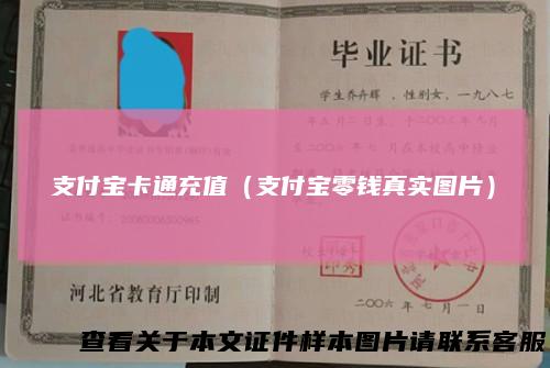 支付宝卡通充值(支付宝零钱真实图片)