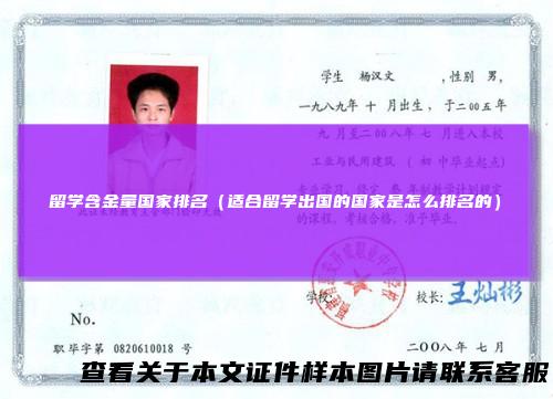 留学含金量国家排名（适合留学出国的国家是怎么排名的）