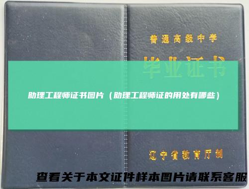 助理工程师证书图片（助理工程师证的用处有哪些）