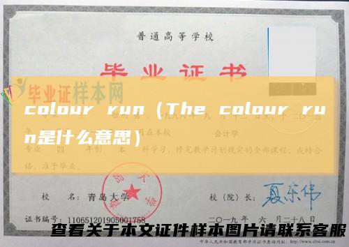 colourrun(Thecolourrun是什么意思)