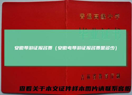 安徽导游证报名费（安徽考导游证报名费是多少）