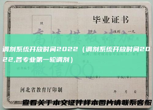 调剂系统开放时间2022（调剂系统开放时间2022,各专业第一轮调剂）