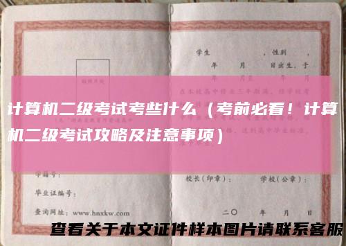计算机二级考试考些什么（考前必看！计算机二级考试攻略及注意事项）