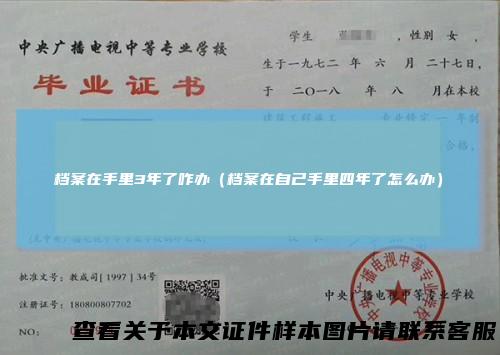 档案在手里3年了咋办(档案在自己手里四年了怎么办)