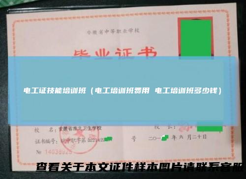 电工证技能培训班（电工培训班费用 电工培训班多少钱）
