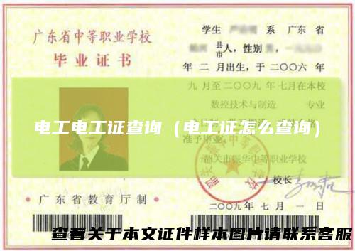电工电工证查询(电工证怎么查询)