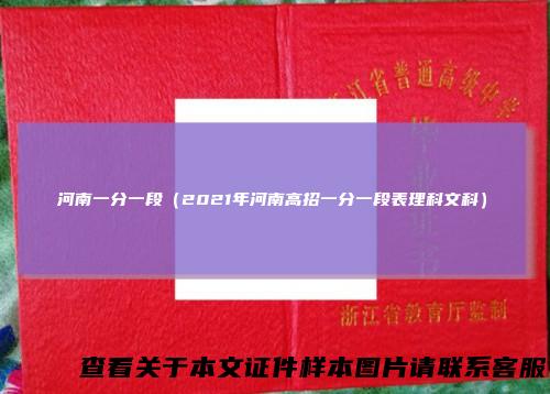 河南一分一段（2021年河南高招一分一段表理科文科）