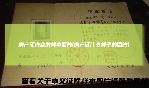 房产证内容的样本图片(房产证什么样子的图片)