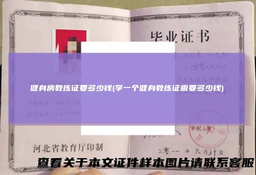 健身房教练证要多少钱(学一个健身教练证需要多少钱)