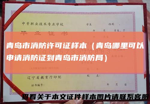 青岛市消防许可证样本(青岛哪里可以申请消防证到青岛市消防局)
