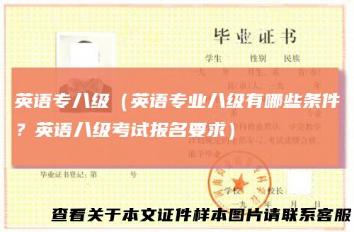 英语专八级（英语专业八级有哪些条件？英语八级考试报名要求）