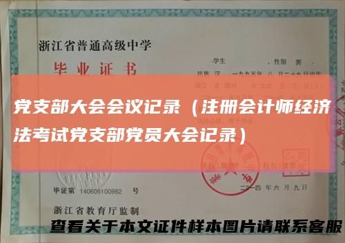 党支部大会会议记录（注册会计师经济法考试党支部党员大会记录）