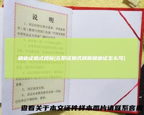 就业证格式模板(在职证格式模板就业证怎么写)