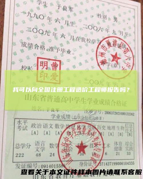 我可以向全国注册工程造价工程师报告吗？