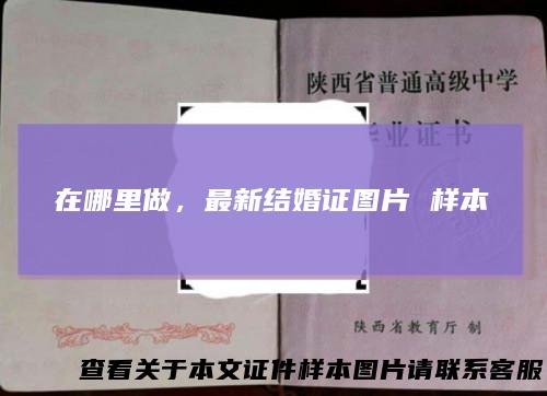 在哪里做，最新结婚证图片 样本