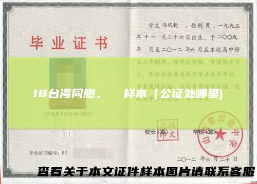 18台湾同胞。样本（公证处哪里)